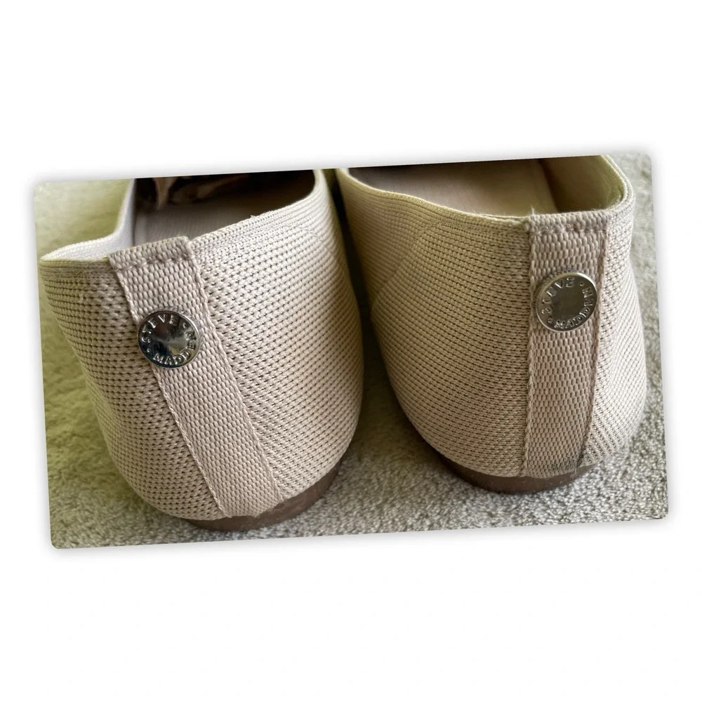 New Steve Madden Women's Raine Flats Size 9 Knit Fabric Casual Shoes Tan Khaki